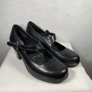 Dansko Shoes Womens 39 Becca Pump Heels Mary Jane 3301020200 Black Leather Round